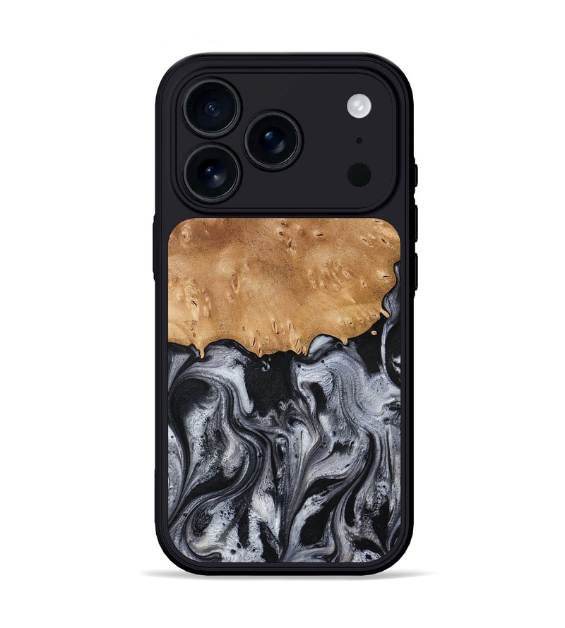 iPhone 17 Pro Wood Phone Case - Aisha (Black & White, 775648)