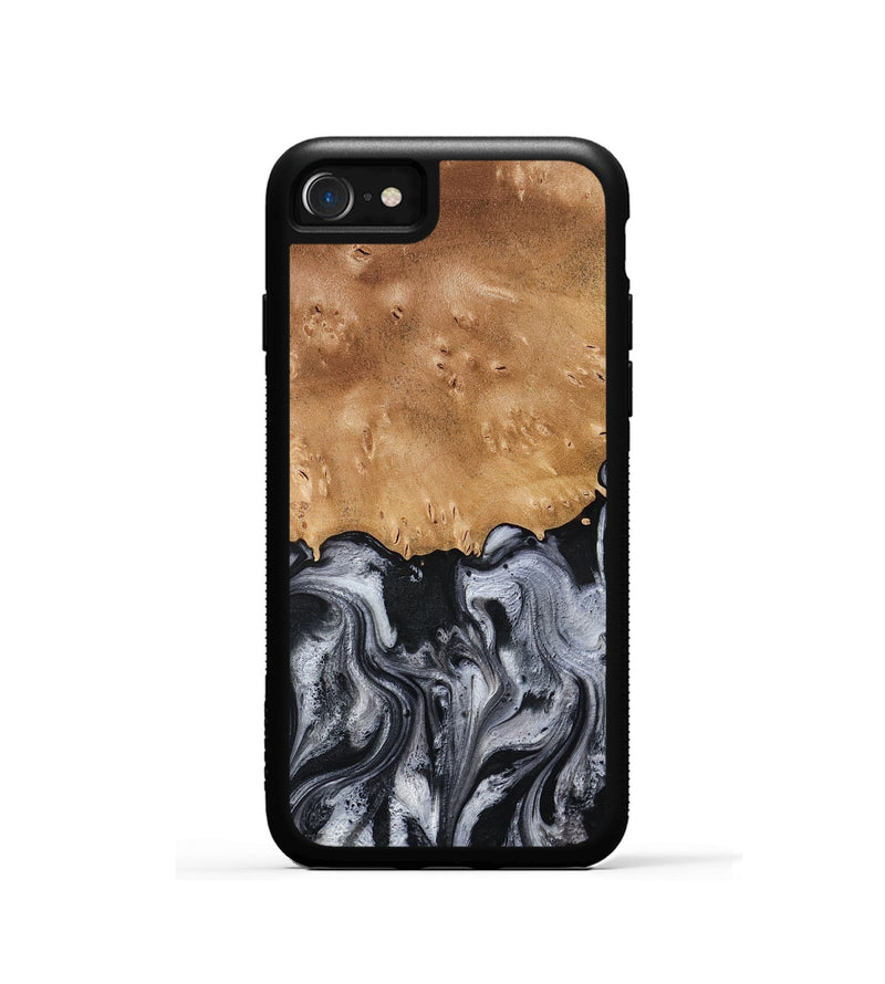 iPhone SE Wood Phone Case - Aisha (Black & White, 775648)