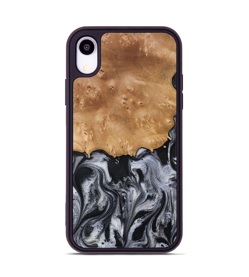 iPhone Xr Wood Phone Case - Aisha (Black & White, 775648)