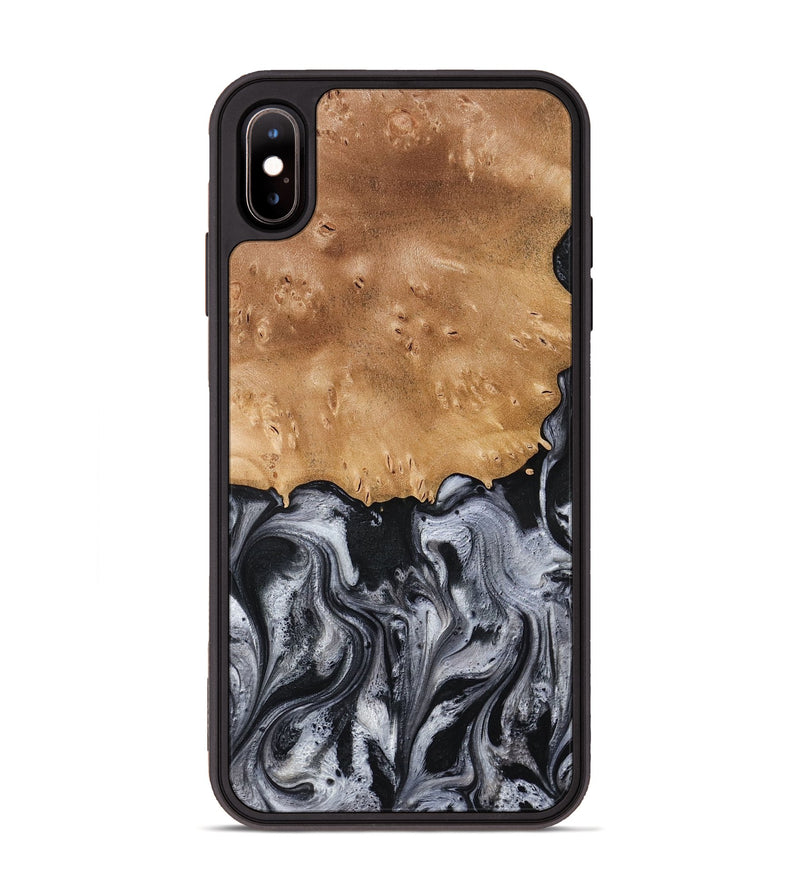 iPhone Xs Max Wood Phone Case - Aisha (Black & White, 775648)