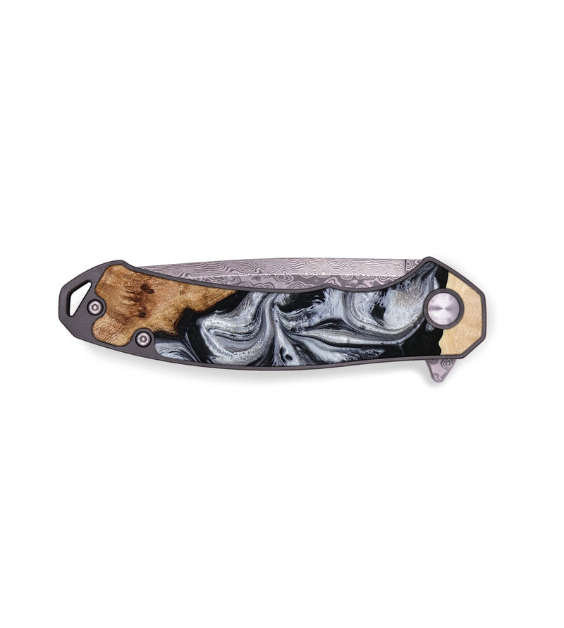 EDC Wood Pocket Knife - Elia (Black & White, 775649)