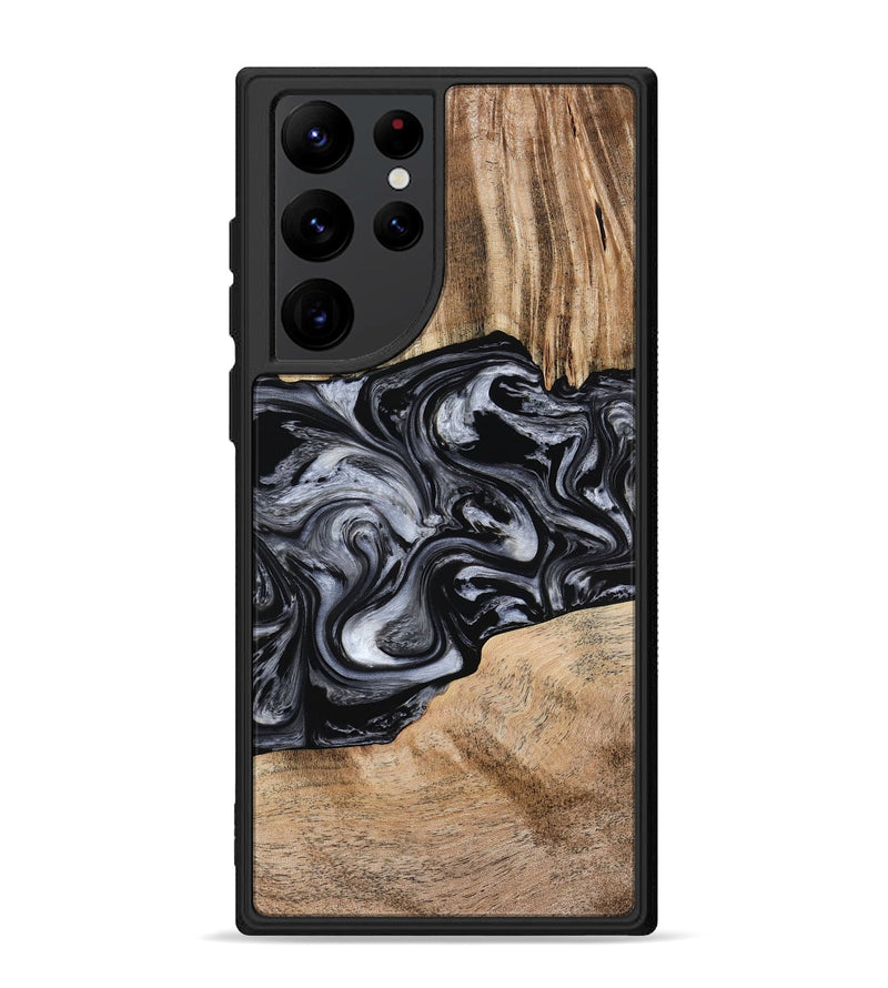 Galaxy S22 Ultra Wood Phone Case - Howell (Black & White, 775653)