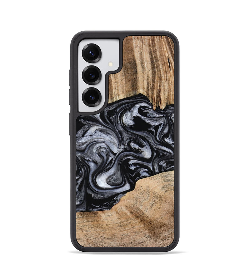 Galaxy S25 Wood Phone Case - Howell (Black & White, 775653)