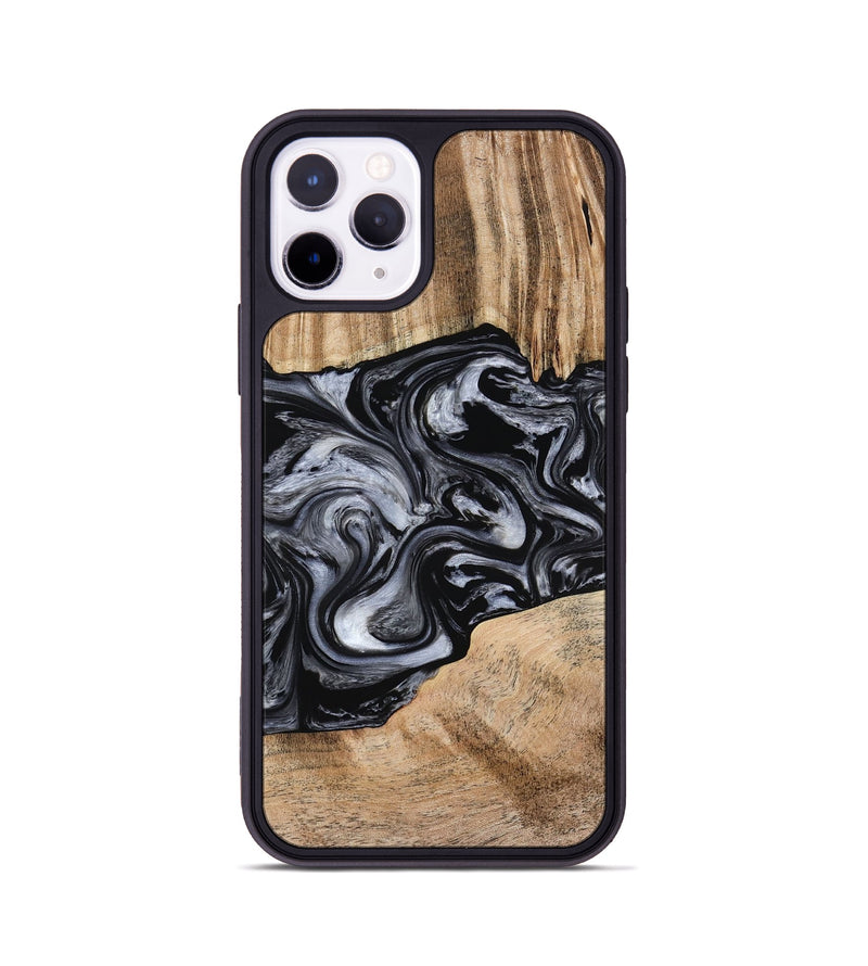 iPhone 11 Pro Wood Phone Case - Howell (Black & White, 775653)