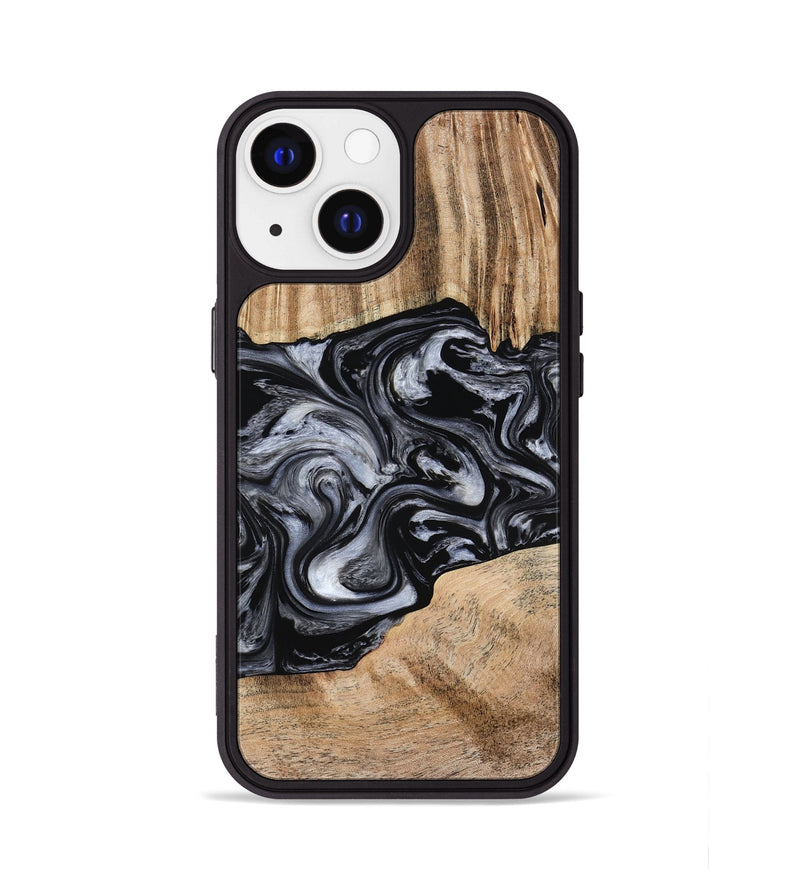 iPhone 13 Wood Phone Case - Howell (Black & White, 775653)
