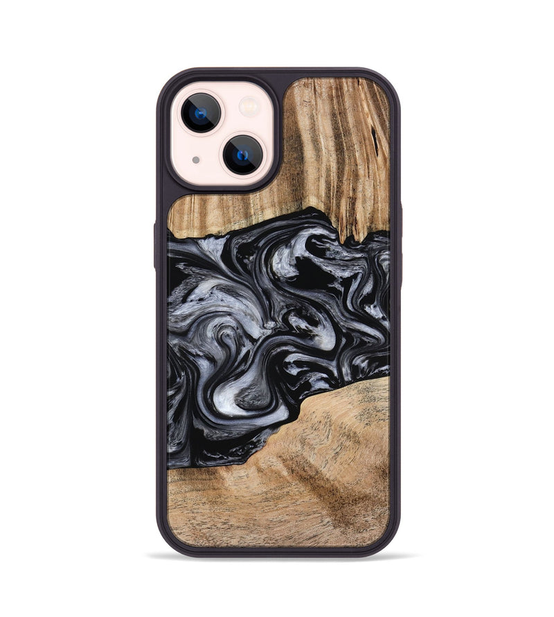 iPhone 14 Wood Phone Case - Howell (Black & White, 775653)