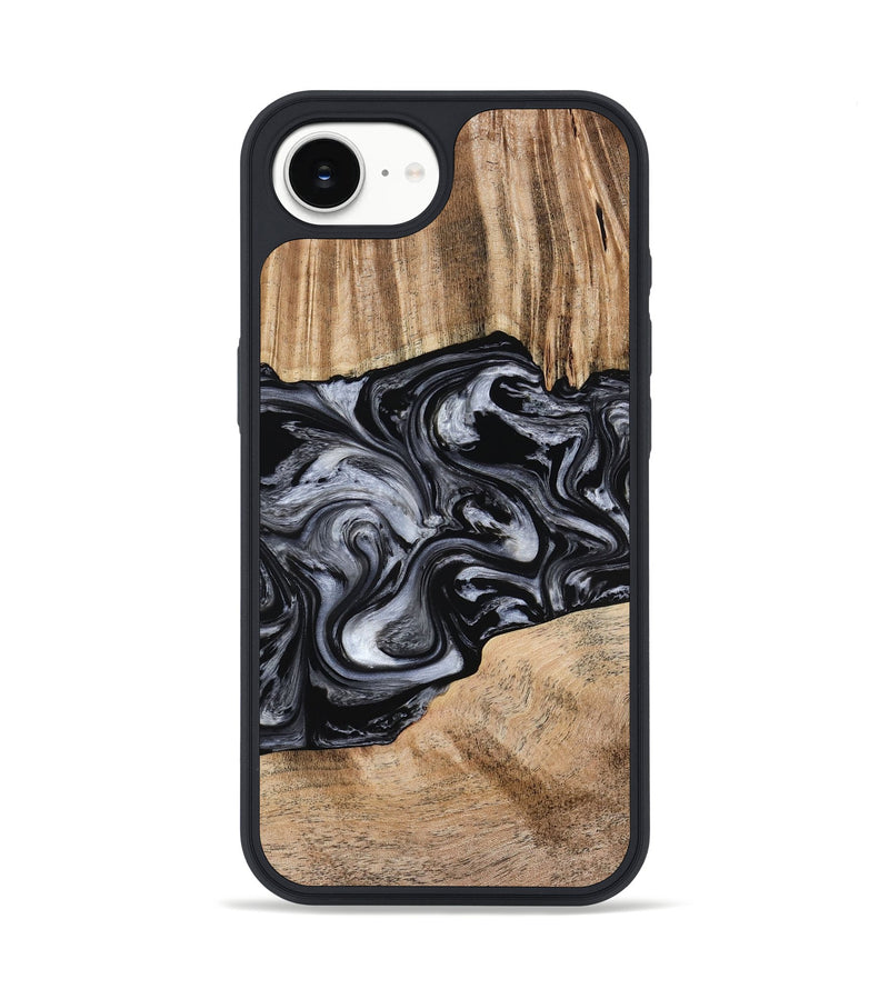 iPhone 16e Wood Phone Case - Howell (Black & White, 775653)