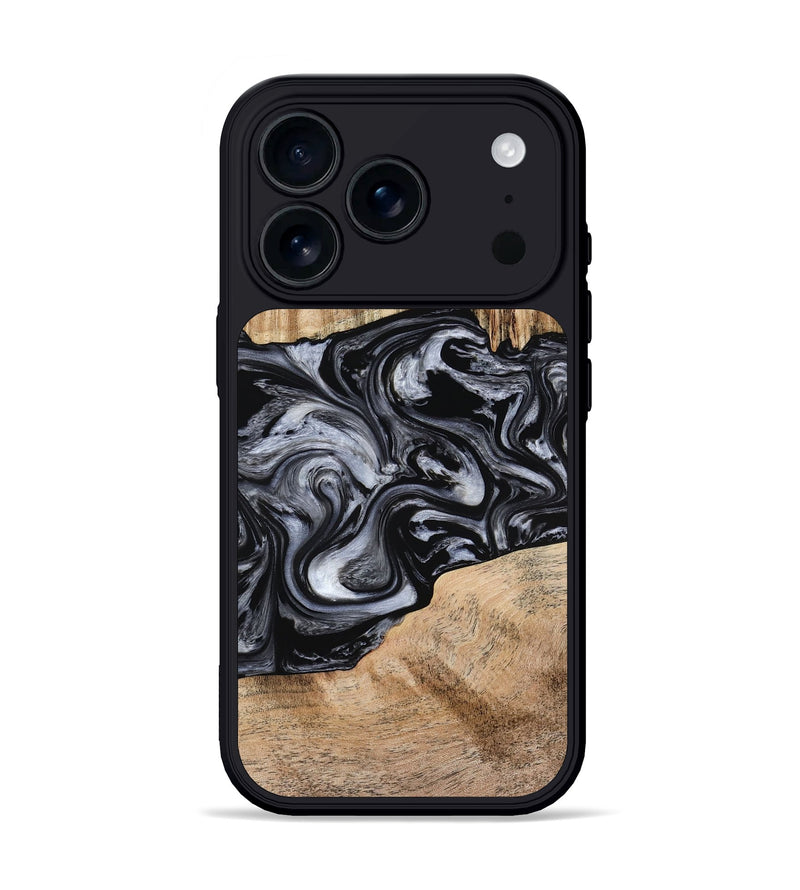 iPhone 17 Pro Wood Phone Case - Howell (Black & White, 775653)