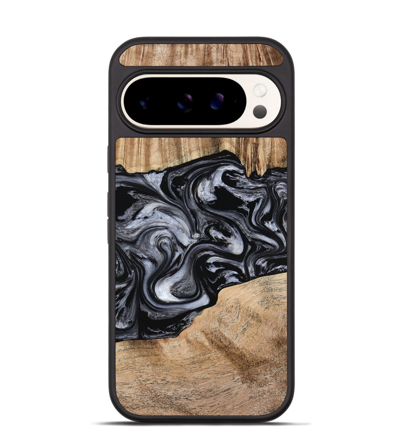 Pixel 9 Pro Wood Phone Case - Howell (Black & White, 775653)