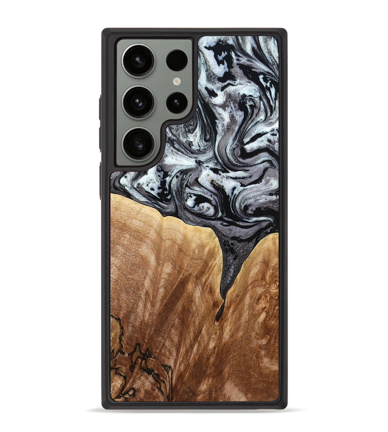 Galaxy S23 Ultra Wood Phone Case - Rubin (Black & White, 775656)