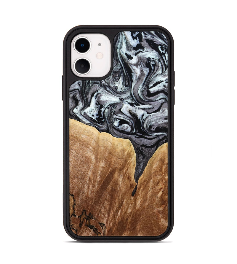iPhone 11 Wood Phone Case - Rubin (Black & White, 775656)