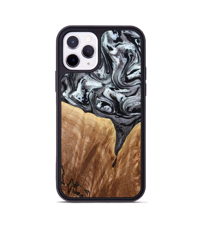 iPhone 11 Pro Wood Phone Case - Rubin (Black & White, 775656)
