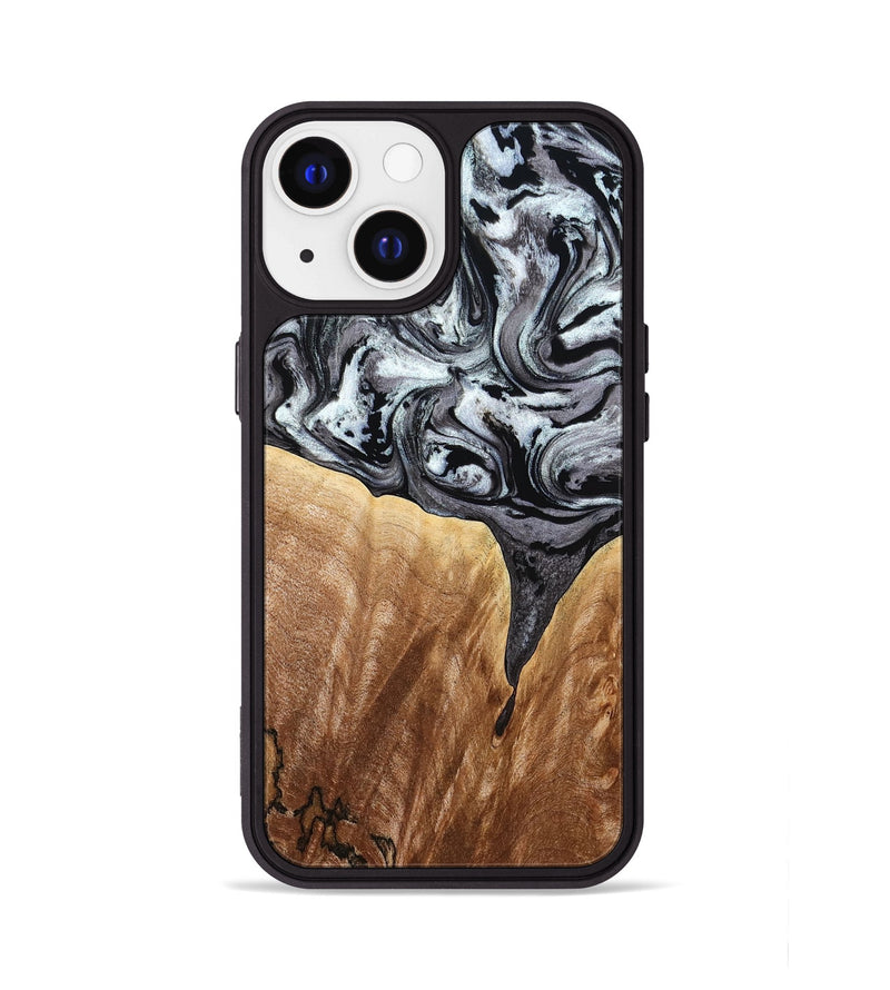 iPhone 13 Wood Phone Case - Rubin (Black & White, 775656)