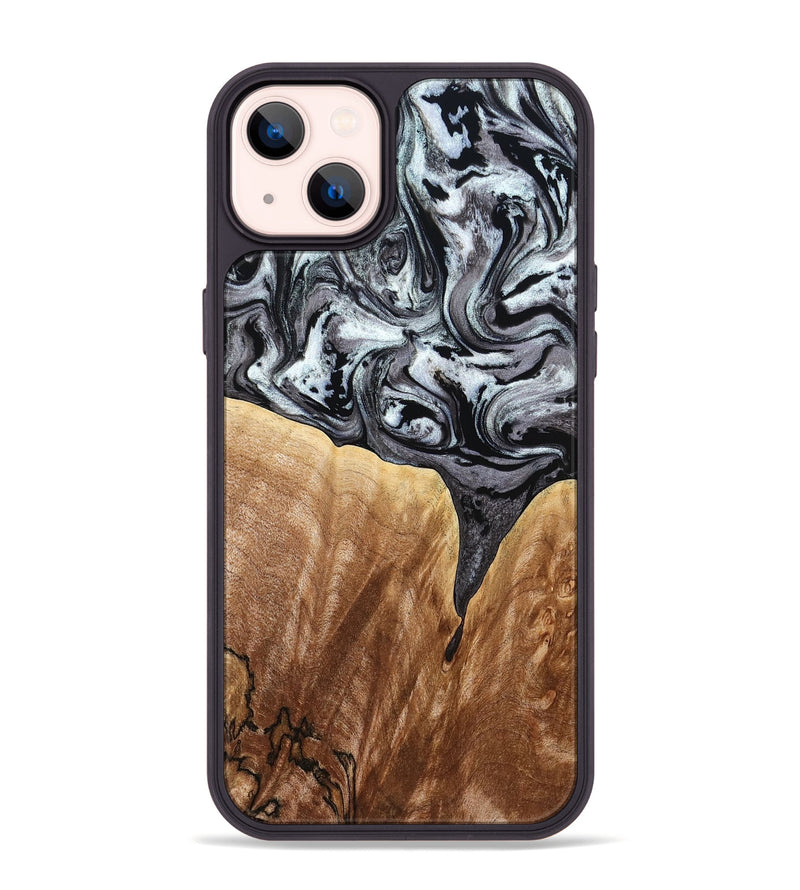 iPhone 14 Plus Wood Phone Case - Rubin (Black & White, 775656)