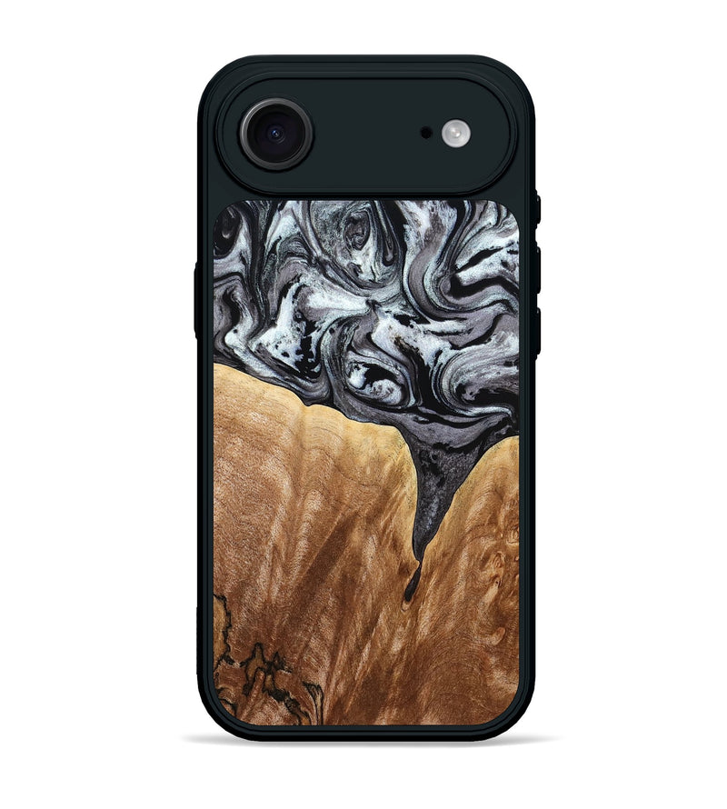 iPhone 17 Air Wood Phone Case - Rubin (Black & White, 775656)