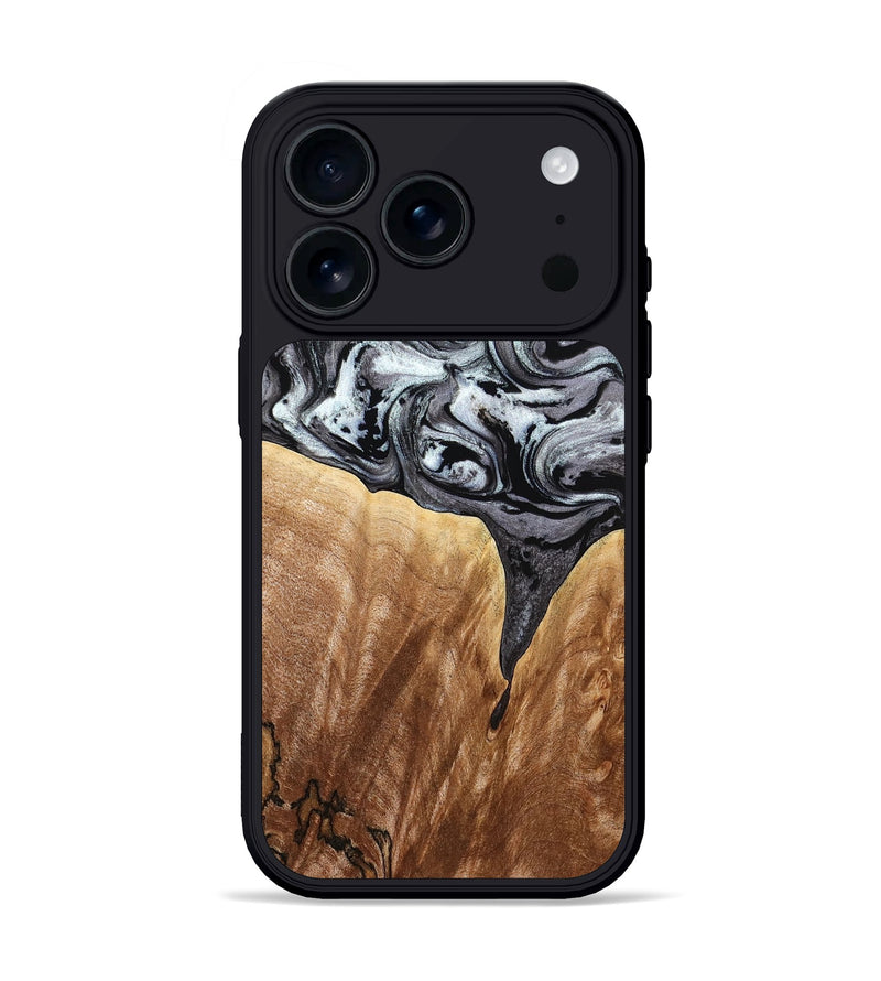 iPhone 17 Pro Wood Phone Case - Rubin (Black & White, 775656)