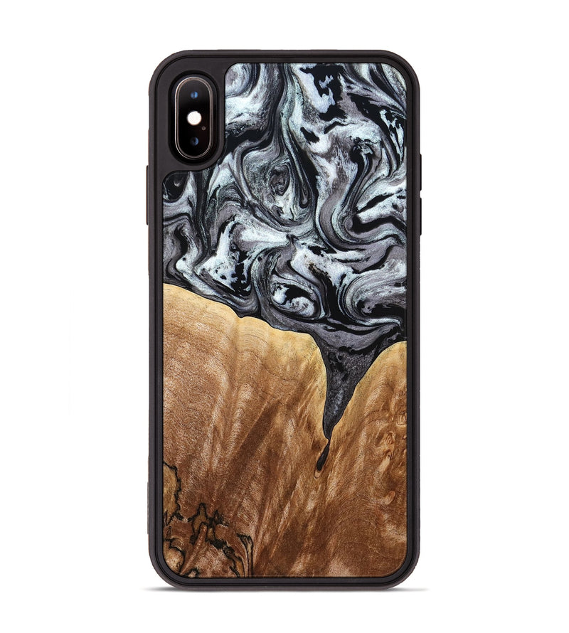 iPhone Xs Max Wood Phone Case - Rubin (Black & White, 775656)