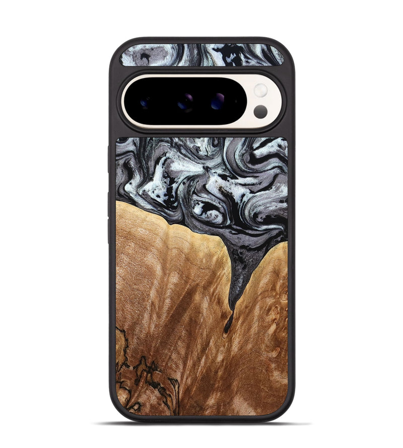 Pixel 9 Wood Phone Case - Rubin (Black & White, 775656)