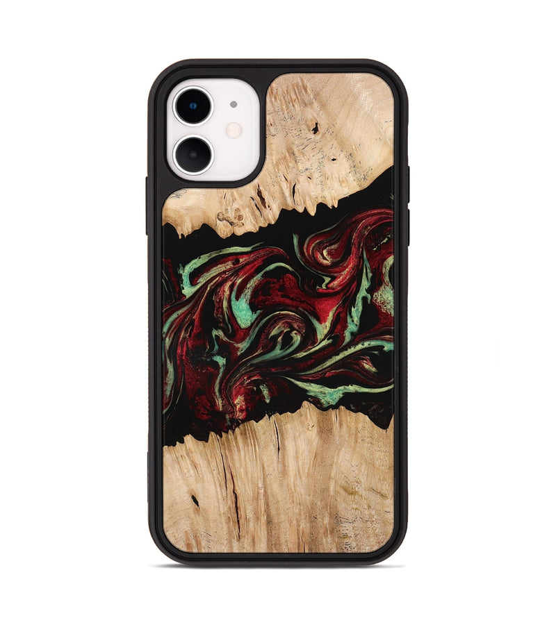 iPhone 11 Wood Phone Case - Makai (Red, 775662)
