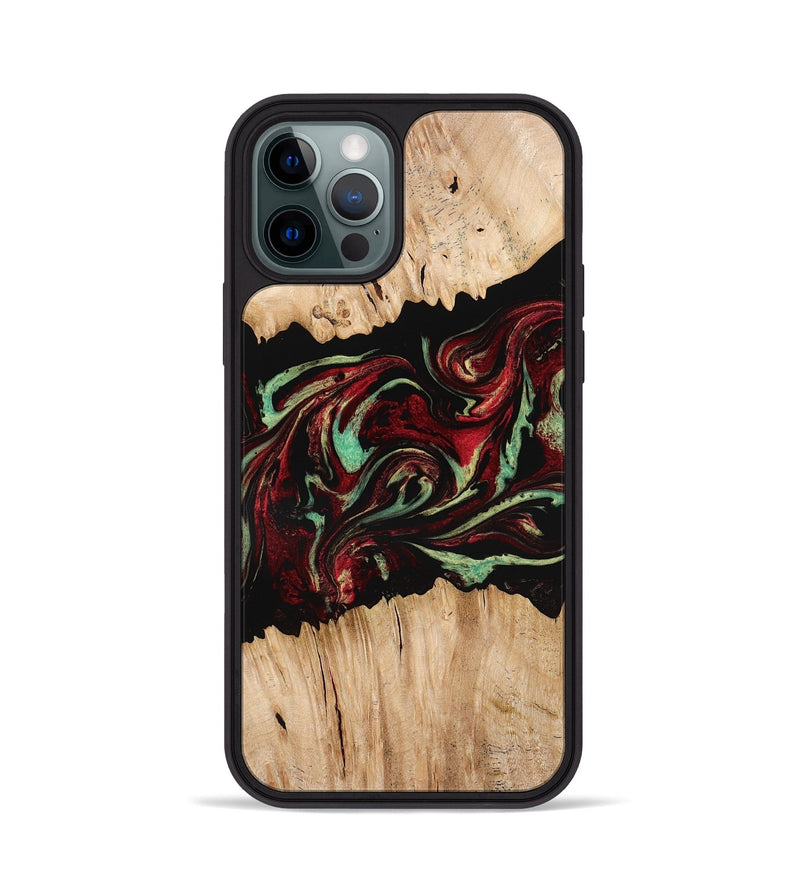 iPhone 12 Pro Wood Phone Case - Makai (Red, 775662)