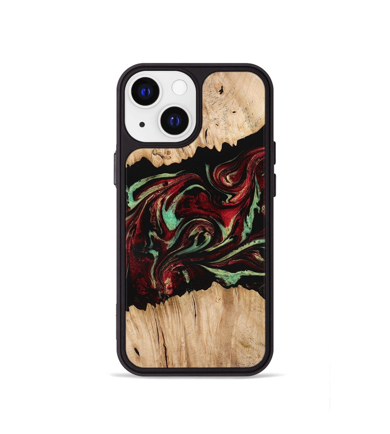 iPhone 13 mini Wood Phone Case - Makai (Red, 775662)