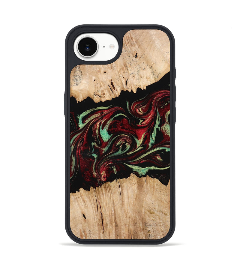 iPhone 16e Wood Phone Case - Makai (Red, 775662)