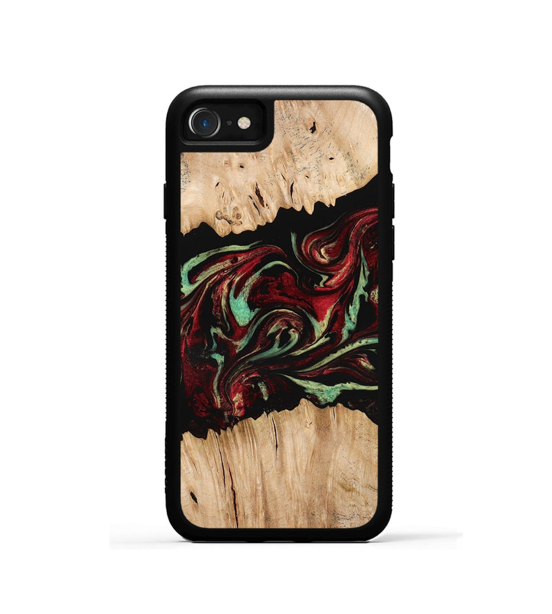 iPhone SE Wood Phone Case - Makai (Red, 775662)