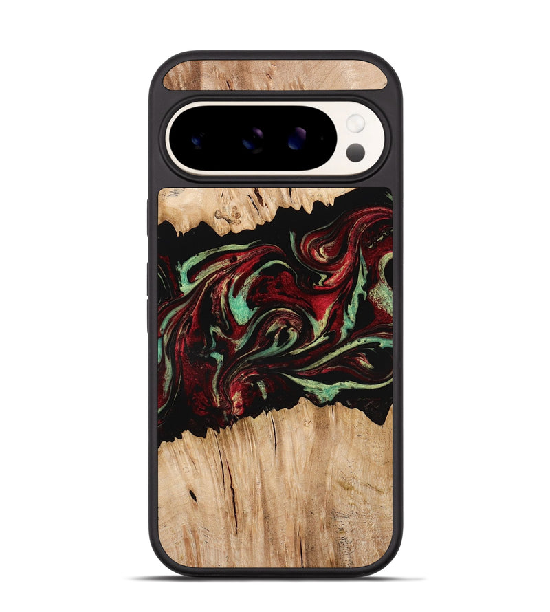 Pixel 9 Wood Phone Case - Makai (Red, 775662)