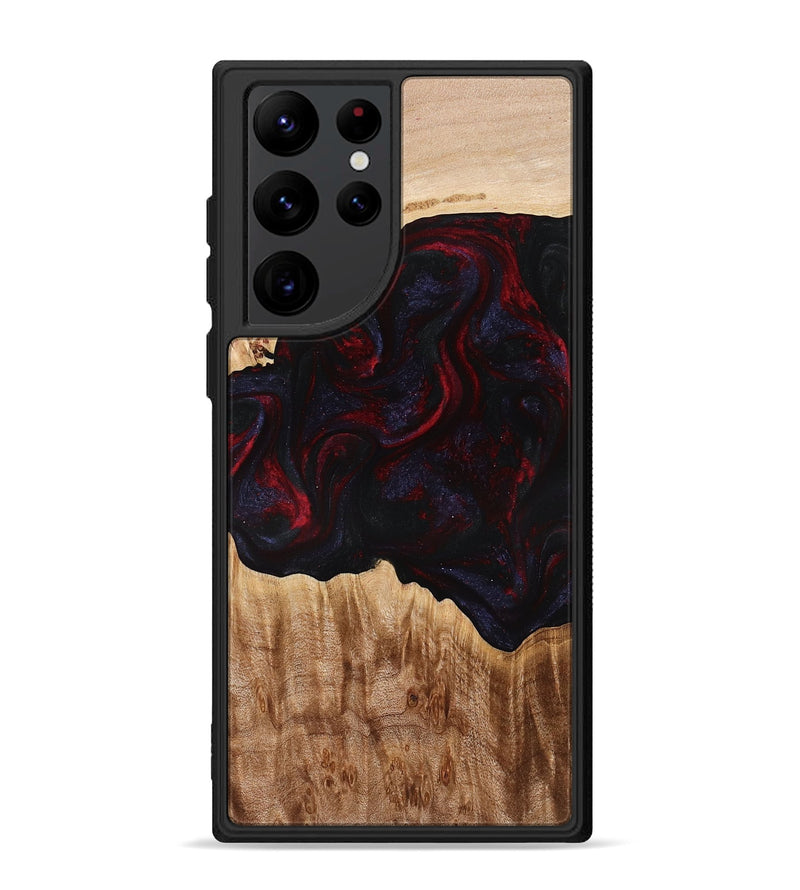 Galaxy S22 Ultra Wood Phone Case - Promise (Red, 775663)