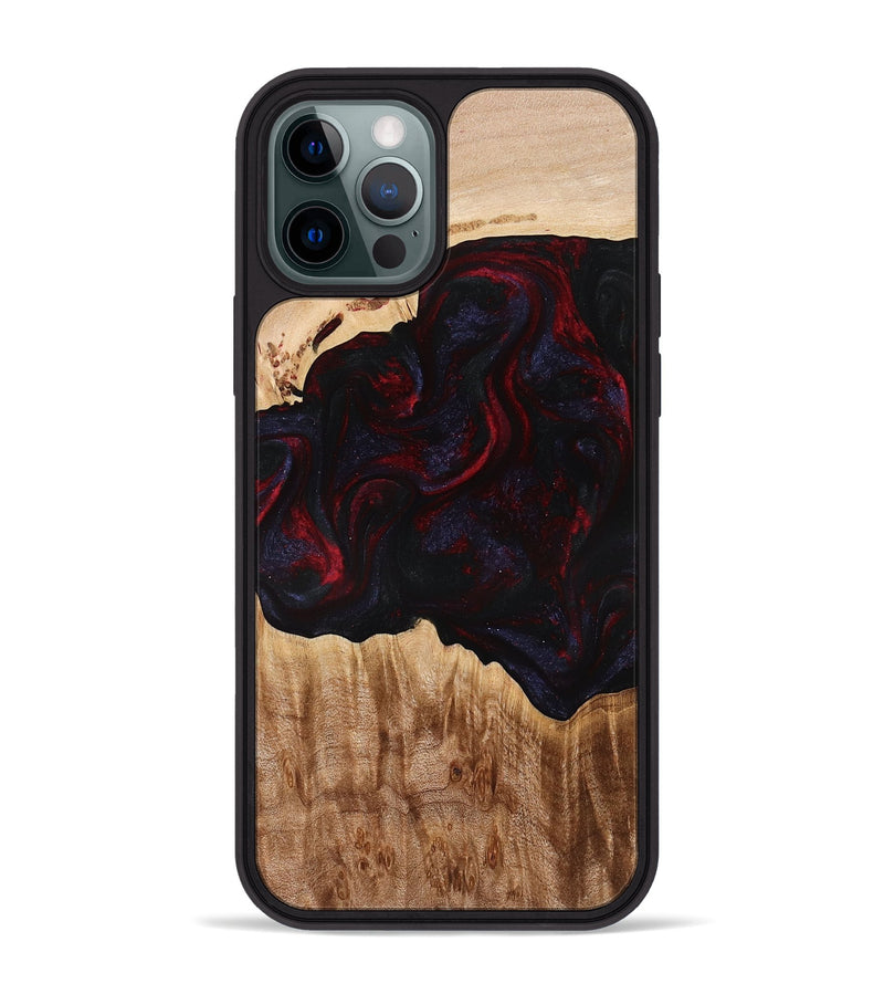 iPhone 12 Pro Max Wood Phone Case - Promise (Red, 775663)