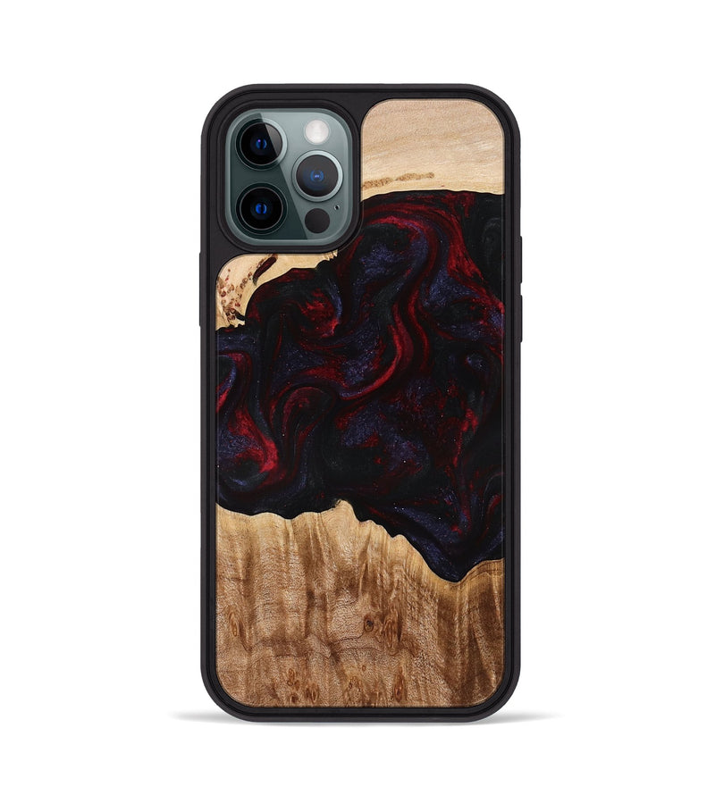 iPhone 12 Pro Wood Phone Case - Promise (Red, 775663)