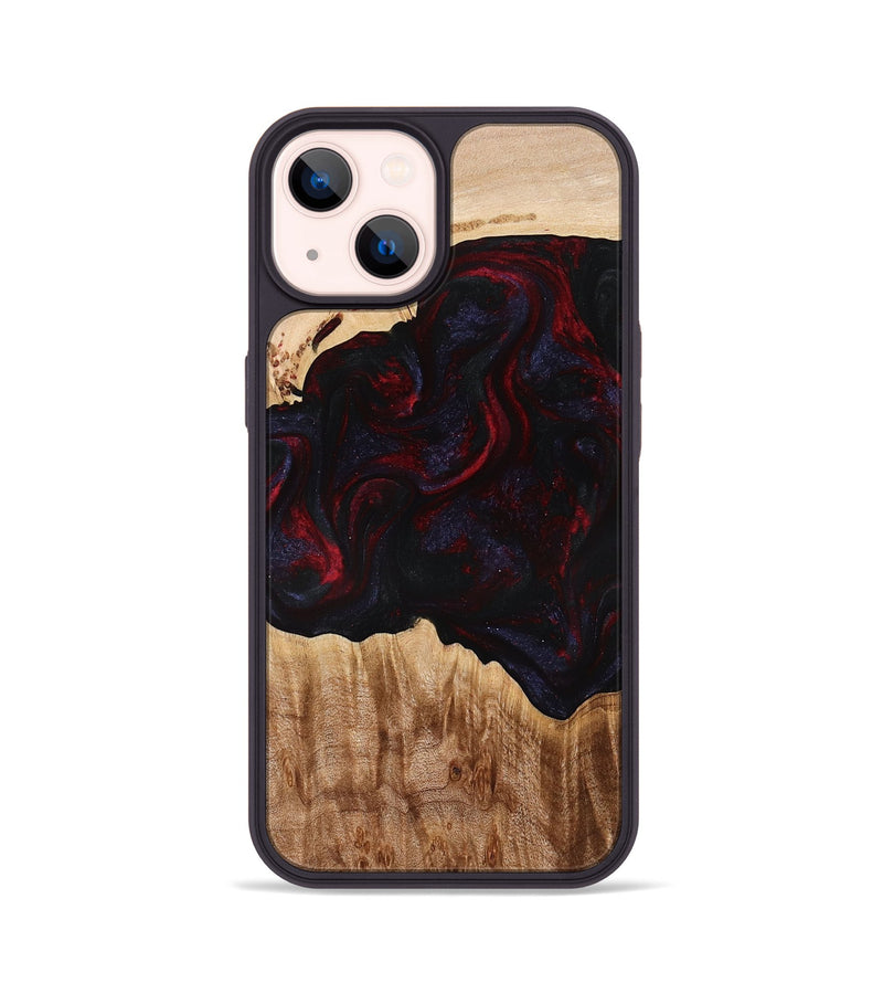 iPhone 14 Wood Phone Case - Promise (Red, 775663)