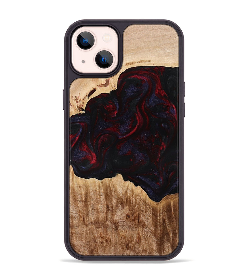 iPhone 14 Plus Wood Phone Case - Promise (Red, 775663)