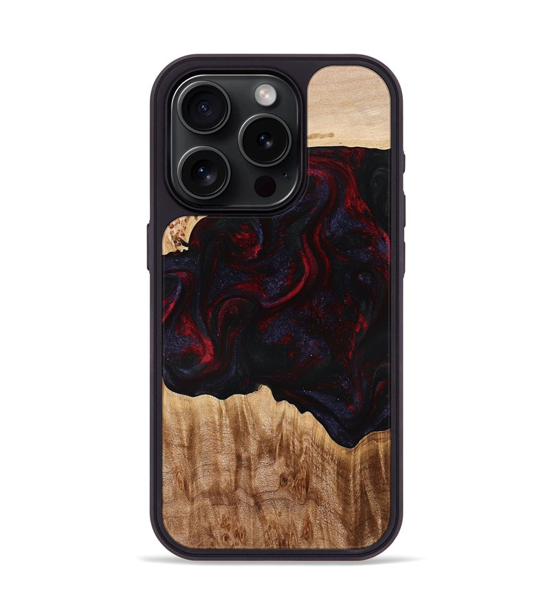 iPhone 15 Pro Wood Phone Case - Promise (Red, 775663)