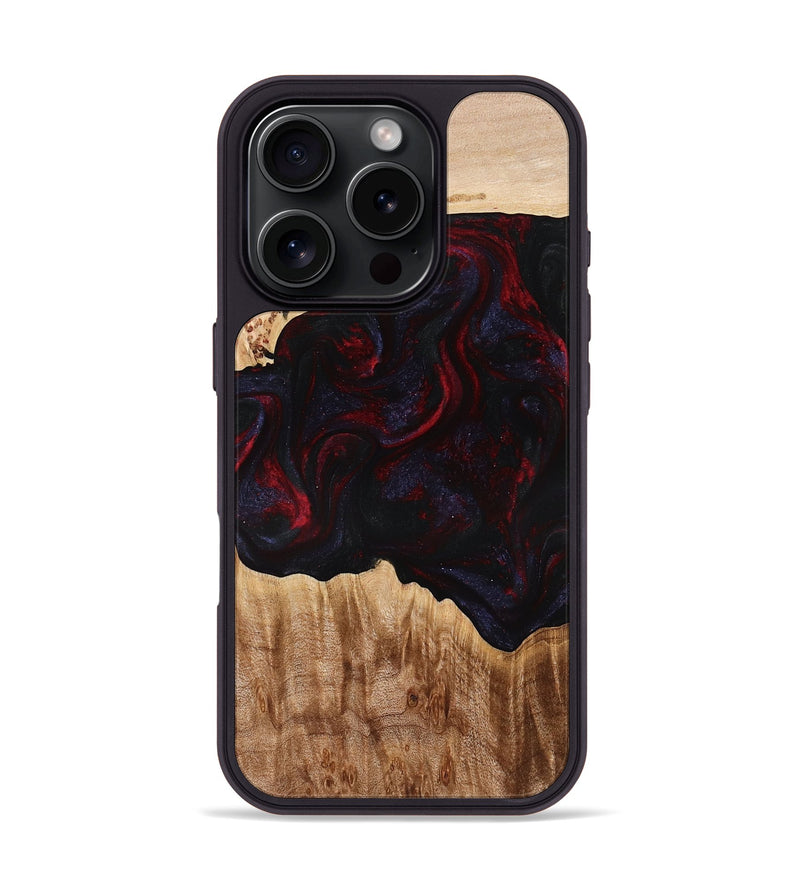 iPhone 16 Pro Wood Phone Case - Promise (Red, 775663)