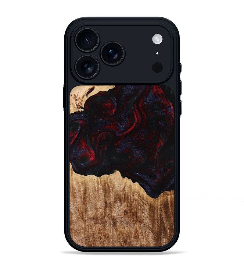iPhone 17 Pro Max Wood Phone Case - Promise (Red, 775663)
