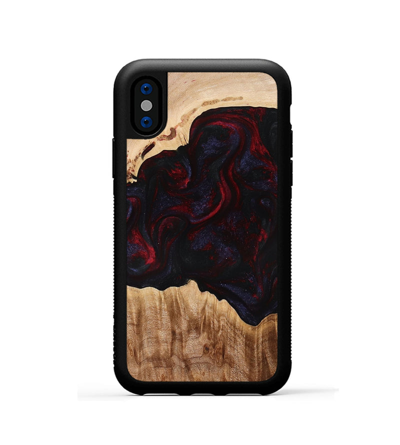 iPhone Xs Wood Phone Case - Promise (Red, 775663)