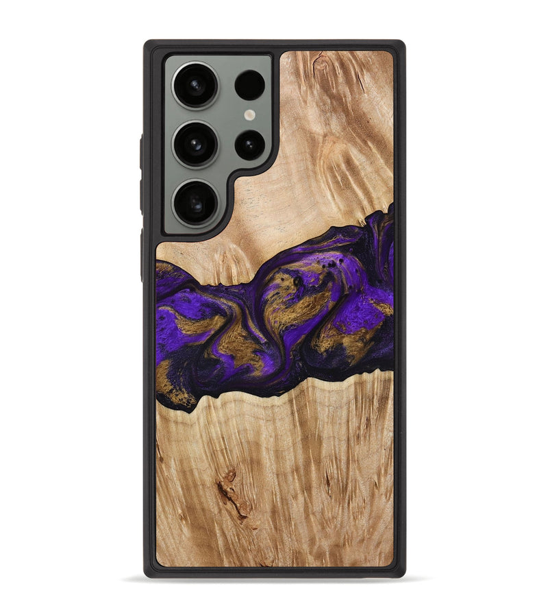 Galaxy S23 Ultra Wood Phone Case - Almira (Purple, 775678)