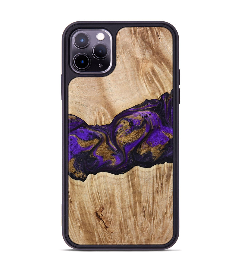 iPhone 11 Pro Max Wood Phone Case - Almira (Purple, 775678)