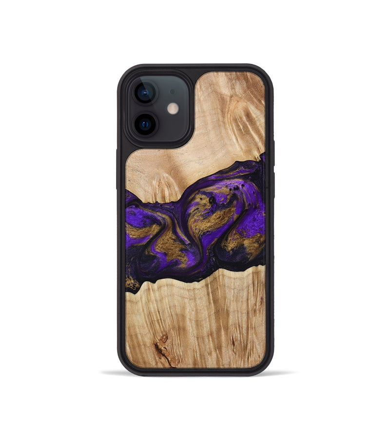 iPhone 12 mini Wood Phone Case - Almira (Purple, 775678)