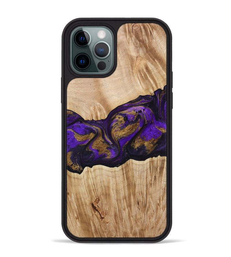iPhone 12 Pro Max Wood Phone Case - Almira (Purple, 775678)