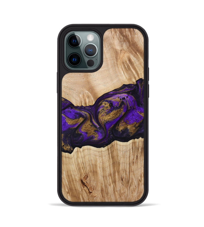 iPhone 12 Pro Wood Phone Case - Almira (Purple, 775678)