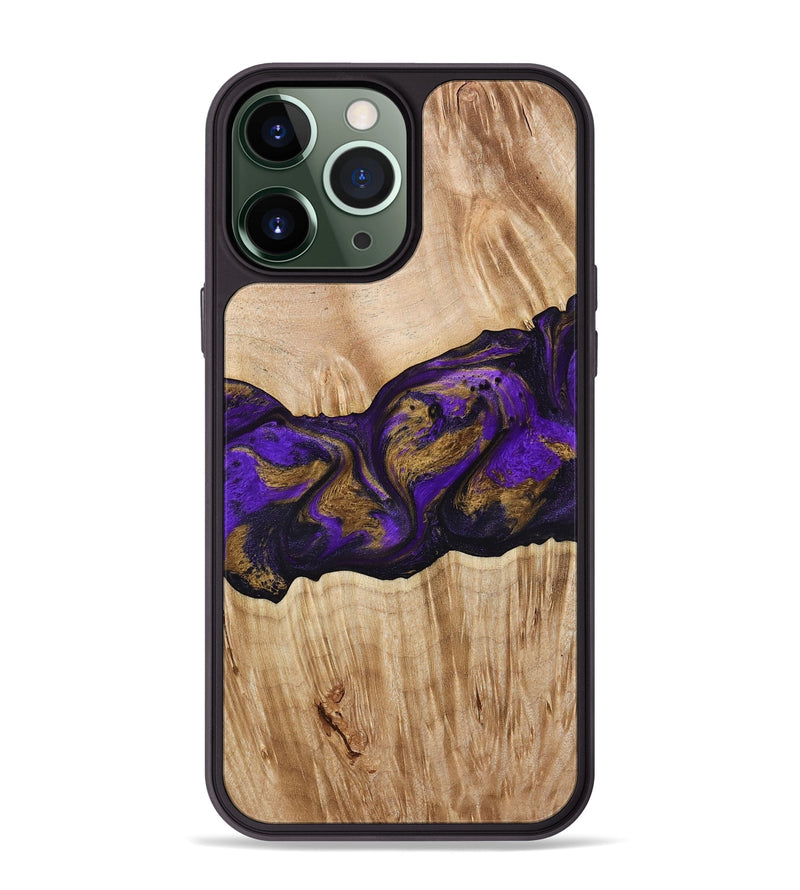 iPhone 13 Pro Max Wood Phone Case - Almira (Purple, 775678)