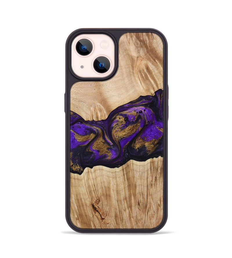 iPhone 14 Wood Phone Case - Almira (Purple, 775678)