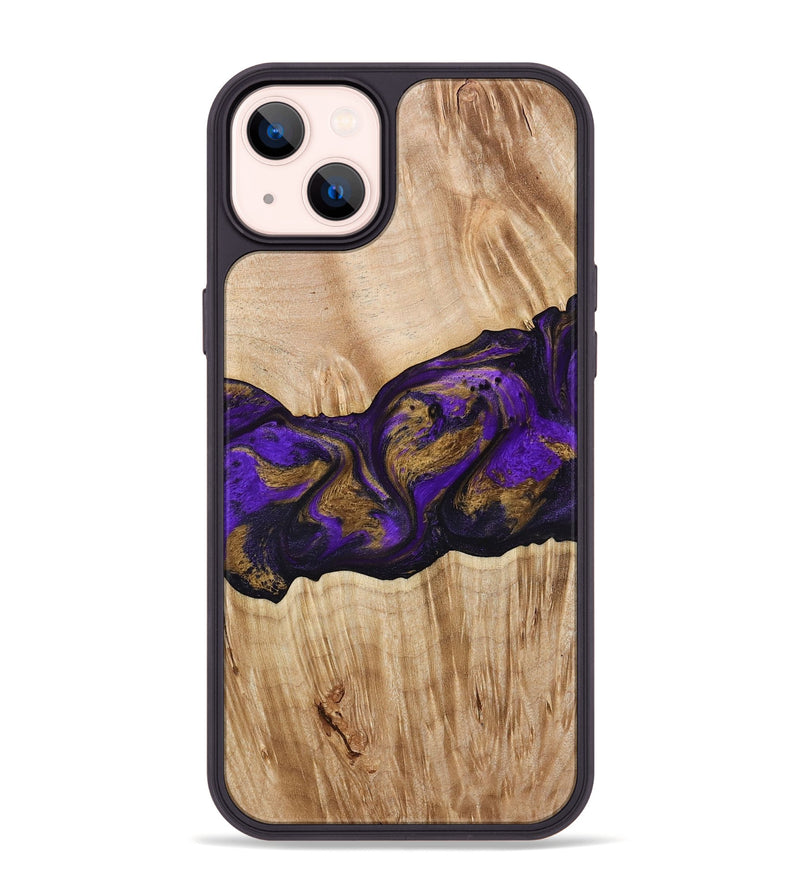 iPhone 14 Plus Wood Phone Case - Almira (Purple, 775678)