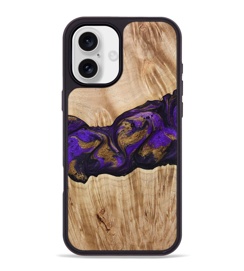 iPhone 16 Plus Wood Phone Case - Almira (Purple, 775678)