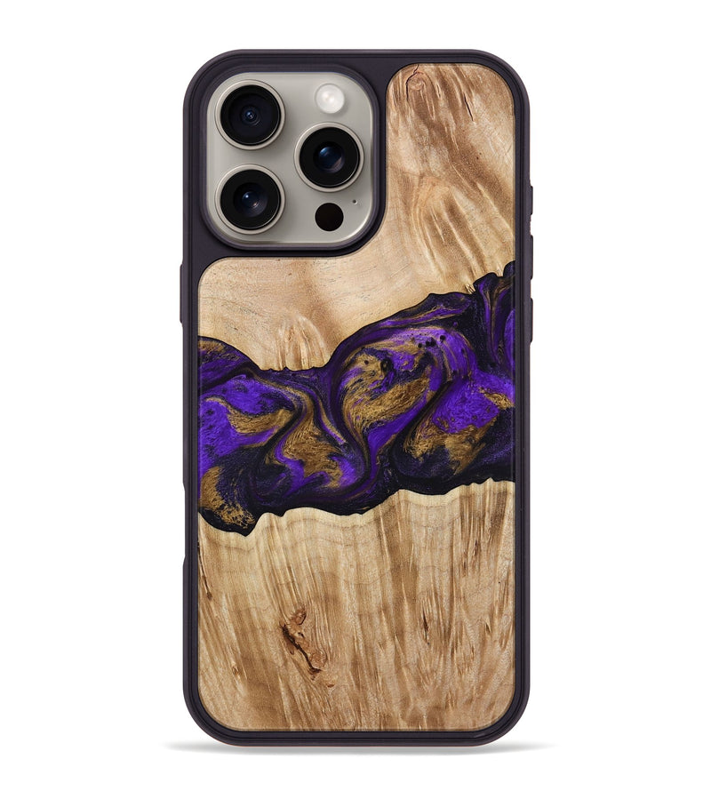 iPhone 16 Pro Max Wood Phone Case - Almira (Purple, 775678)