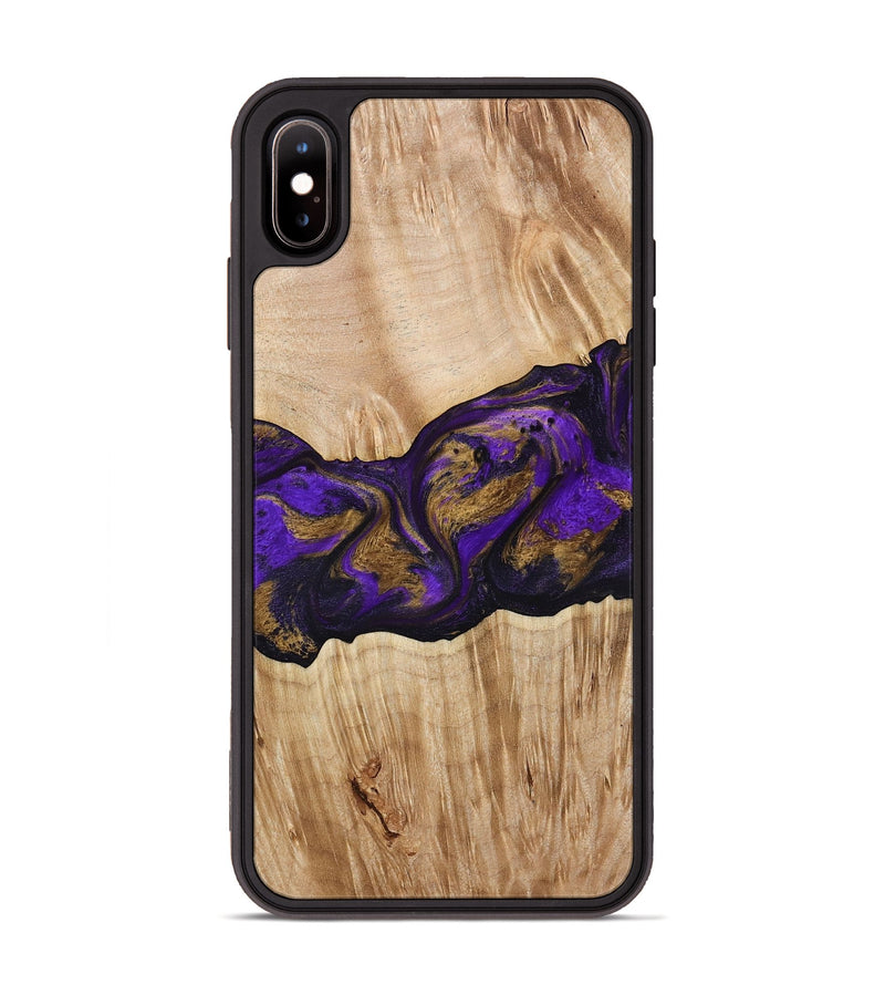 iPhone Xs Max Wood Phone Case - Almira (Purple, 775678)