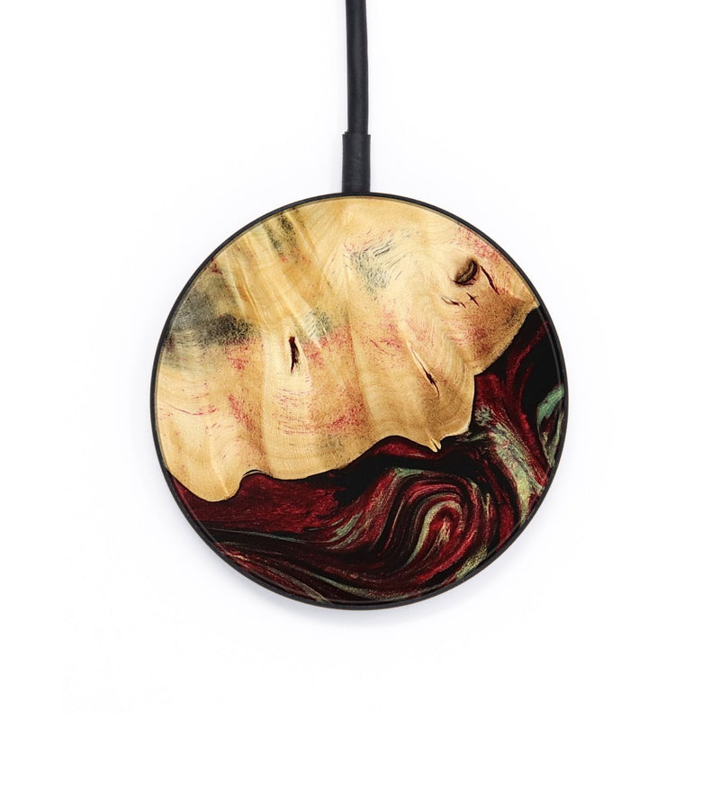 Circle Wood Wireless Charger - Daquan (Red, 775686)