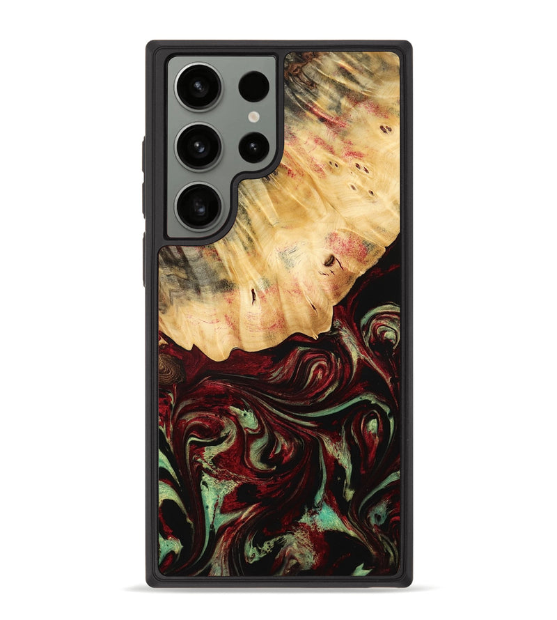 Galaxy S23 Ultra Wood Phone Case - Daquan (Red, 775686)